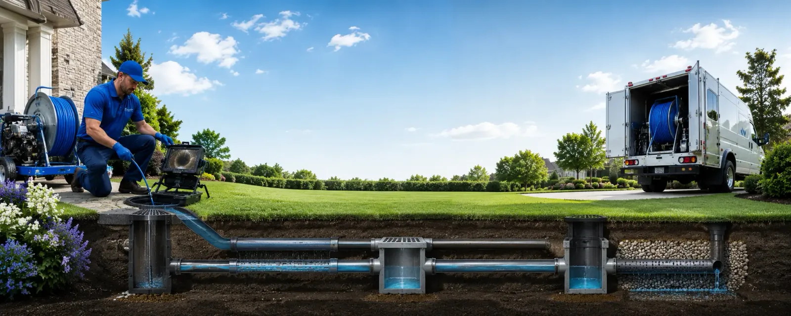 Outdoor drain cleaning information for Lowland, NC